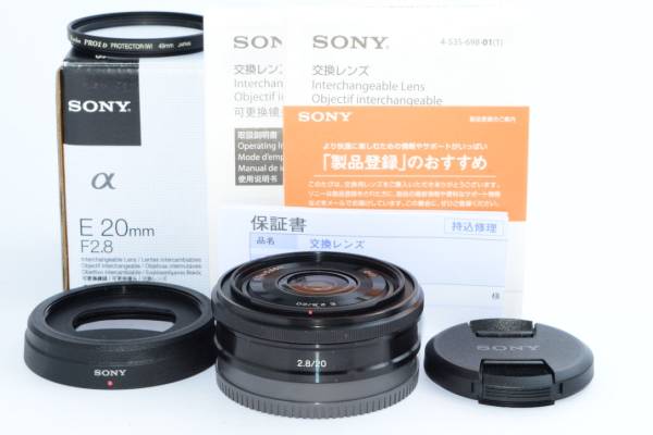 ☆新品級☆SONY ソニー E 20mm F2.8 SEL20F28☆元箱付☆オマケ有