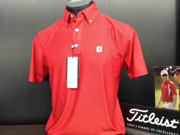 半額☆フットジョイ ニートプリントシャツ S15-S73 21846★M