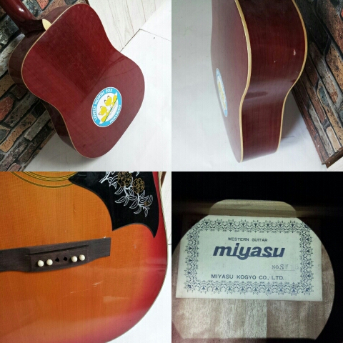 miyasu アコースティックギター No.18 SW WESTERN GUITAR 弦なし(本体 