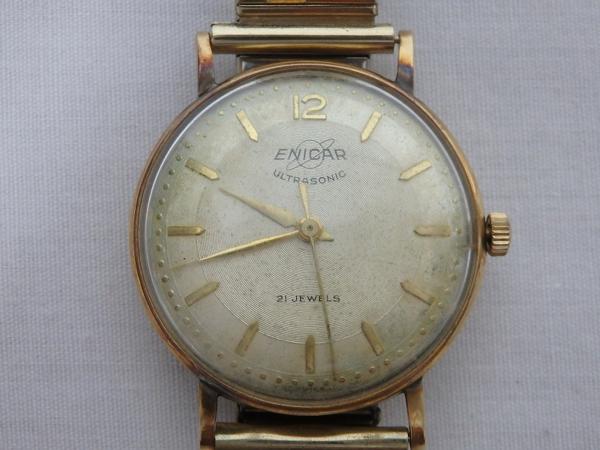 B03196 ENICAR 21石 手巻き 男性用 腕時計 アンティーク スイス 21石 