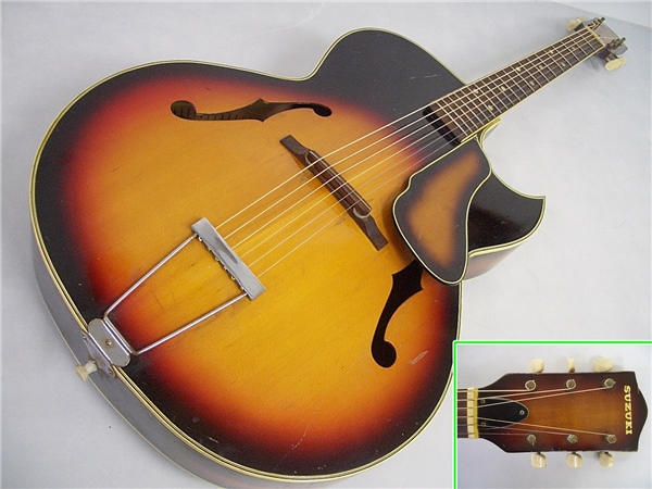 ○SUZUKI VIOLIN スズキ P-20 フルアコ ギター ビンテージ(本体)｜売買