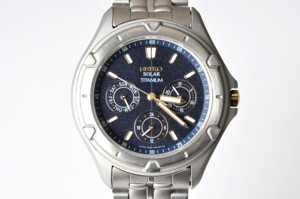 セイコー SEIKO◇ソーラー チタン メンズ腕時計 5K2J-0A10 セイコー