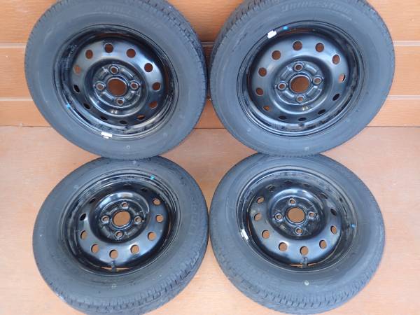 M88 売切 155/65R13 BRIDGESTONE EX10 2009年 鉄付 4本セット