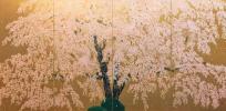 □中島千波『天龍寺の枝垂れ桜』（中）複製画新品 FCP 【公式通販】