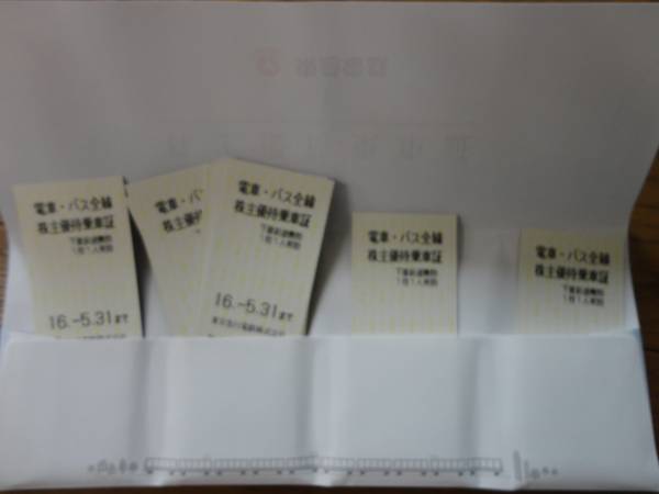 東京急行電鉄（東急）株主優待乗車証１０枚１組＋株主優待券１冊