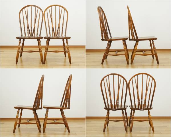 脚部が選べるウィンザー風ダイニングチェア2脚セット｜通販の 【柏木工