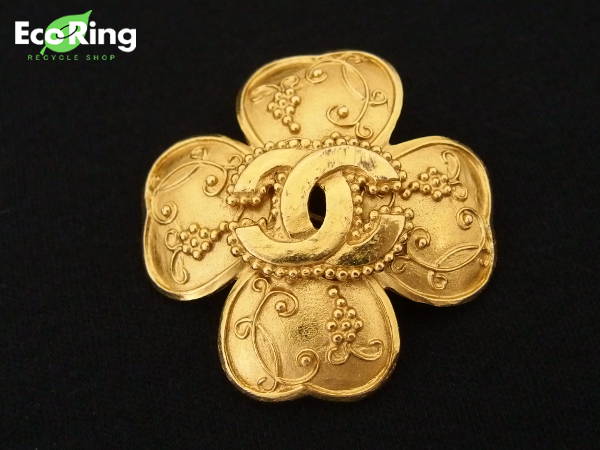 1円 シャネル 96A ココマーク ブローチ ゴールド色 BG938