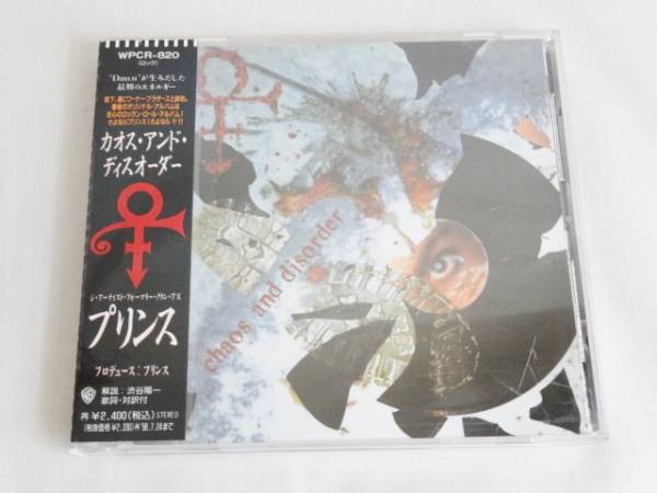 【即決】CD Chaos and Disorder 国内帯 Prince プリンス
