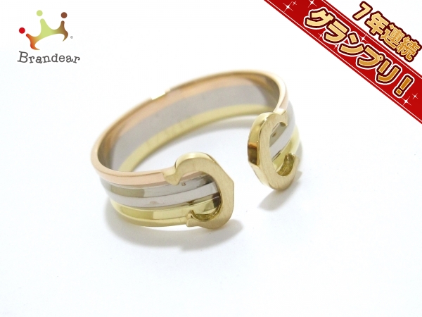 磨き済み□カルティエ リング 55 美品 2C K18スリーカラー Cartier