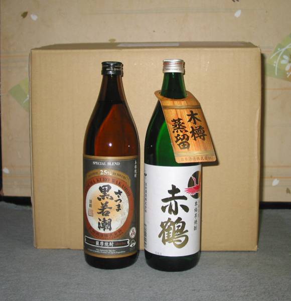 本格芋焼酎（黒若潮/赤鶴）900ml×12本セット100円スタート