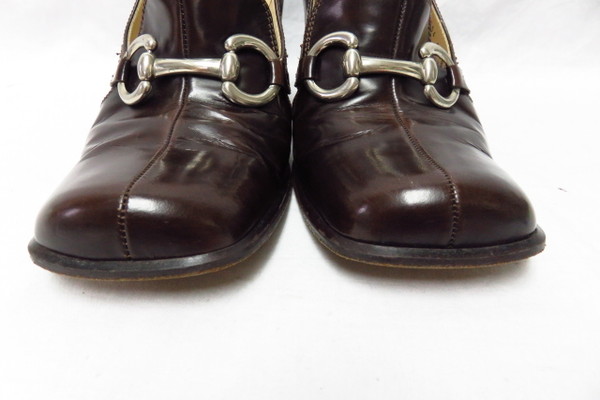 本物美品/グッチ/ローファー/24.5cm/レザーパンプス/8.5万/jf27r