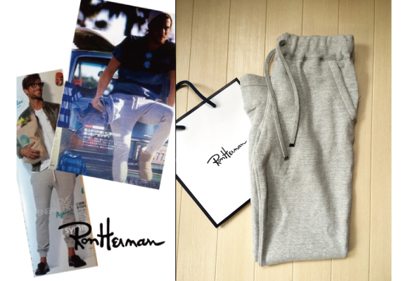 新品Safari掲載ロンハーマン スウェットパンツベイフローTシャツ