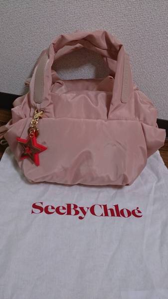 美品☆ シーバイクロエ バッグ ジョイライダー ピンク