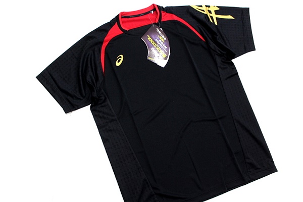 ★アシックス asics 吸汗速乾 Tシャツ 黒[XA6158-9024-2XO]三
