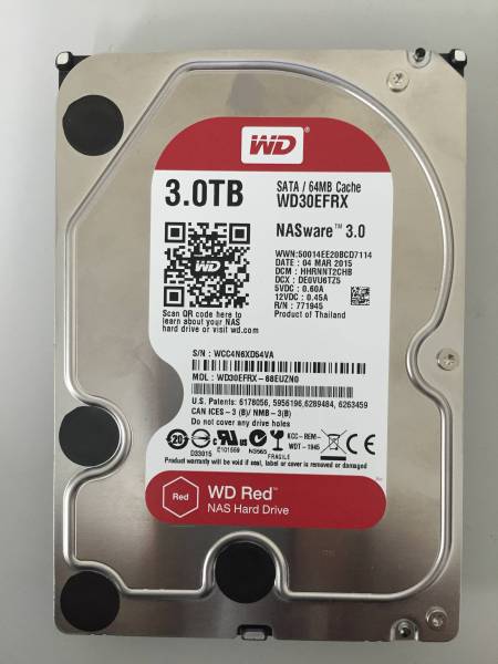 Western Digital Nas用 HDD 3.0TB 動作確認済