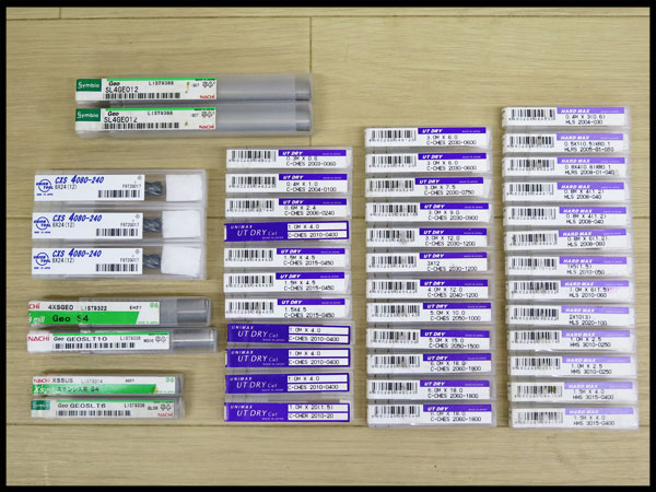 ●B 未使用45本!超硬エンドミル等 NACHI/ナチ/ユニマックス GEO