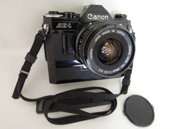現状 キャノン AE-1 レンズ28mm 1:2.8 パワーワインダーA(11698M