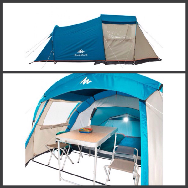 □ケシュア 4人用 2ルームテント Arpenaz 簡単設営 ケシュア Quechua