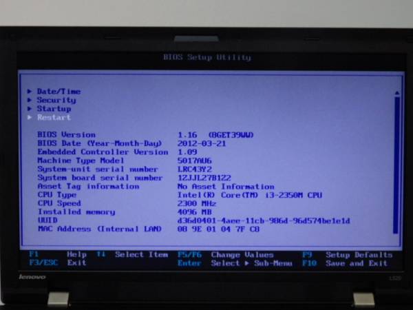 ♪♪Lenovo ThinkPad Core L520 i3-2350M 4GB 320GB ③♪♪