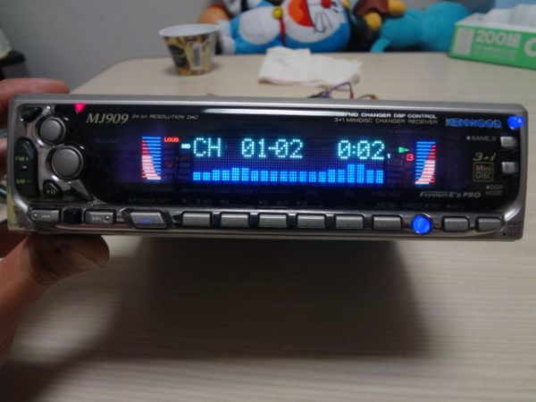 HOT，高品質 中古□ケンウッド1DIN 3連奏MDデッキ MZ909 動作確認済み