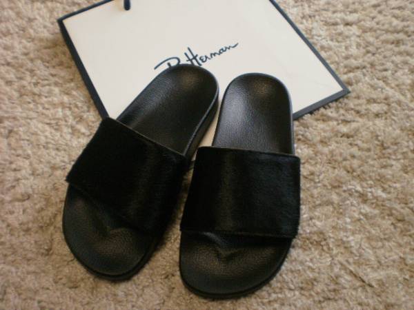 ☆　ロンハーマン購入　adidas　ハラコサンダル　黒　☆