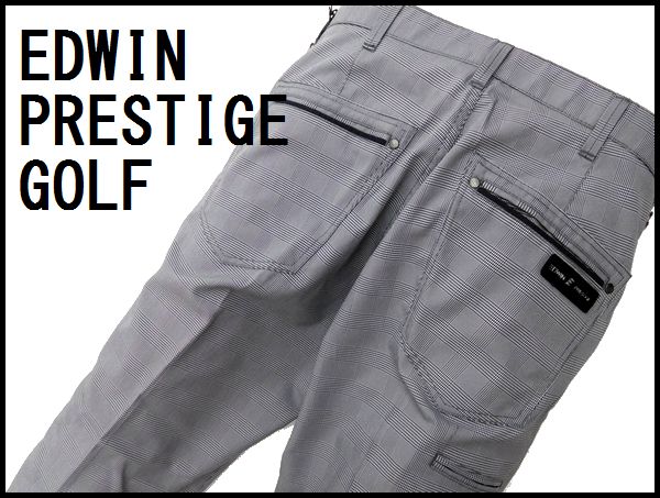 新品 エドウィン PRESTIGE チェック ストレッチ ゴルフパンツ L