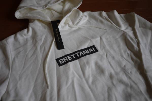 新品 LOUNGELIZARD ラウンジリザードBRETTANIAIパーカー白2(実V)