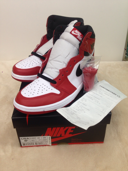 【新品】本物 AIR JORDAN 1 OG シカゴ レシート付き 26.5センチ