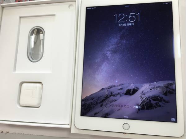 【美品】au iPad Air2 16GB シルバー 判定◯ 一括購入品