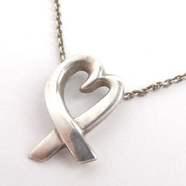 【中古】☆TIFFANY ティファニー ラビングハート ネックレス*A75