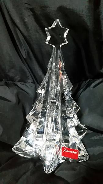 Baccarat バカラ 置物 クリスマスツリー (バカラ) オブジェ グリーン