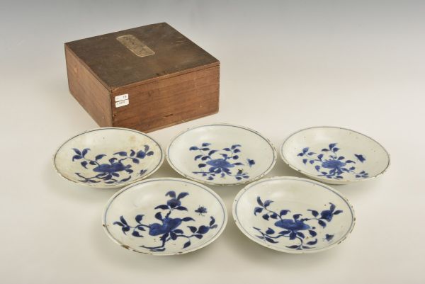 染付 煎茶道具 煎茶碗 五客 - 京焼 平安如阿弥造 メルカリ A276 V 草