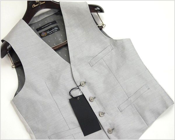 新品 インターメッツォ ジェットネロ 伊製ジレベスト 50 604004Z