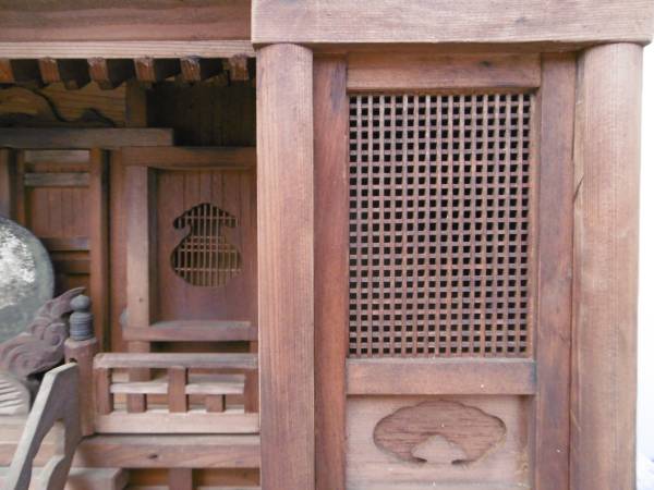 ◆大正～昭和初期　古い神棚　小振りサイズ　指物大工　古鏡_3