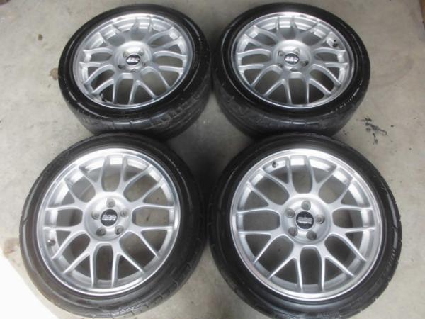ホイール 4本セット スバル 純正BBS 7j/+55 DIREZZA 215/45-17 約7～8分山 中古 スバル