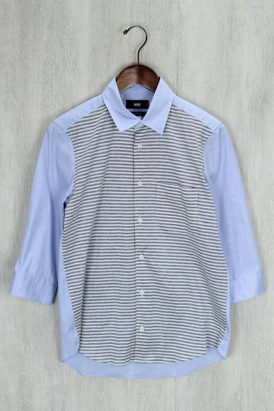 HARE◆7分袖シャツ/S/コットン/BLU