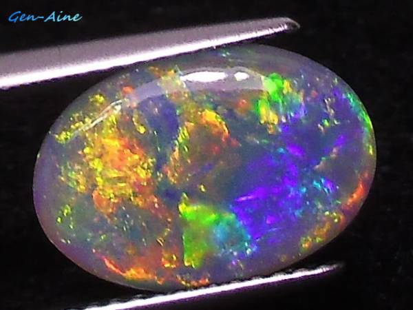 【Gem-Aine】極上・大粒天然ブラックオパール2.74ctマルチカラー