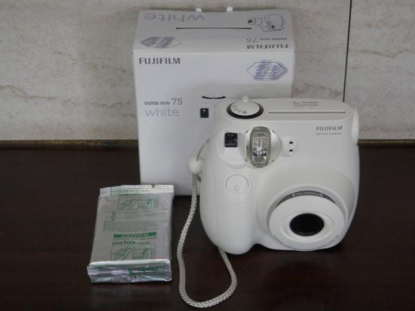 FUJIFILM チェキ instax mini 7S フィルム付 ホワイト/中古品