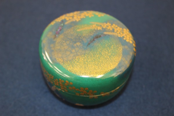 輪島　代田和哉　萩ニ撫子　茶道具棗　共箱　8　ｊ932　■Ｍ■