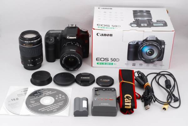☆極上級☆Canon EOS 50D☆純正Wレンズキット☆18-200mm☆付属品