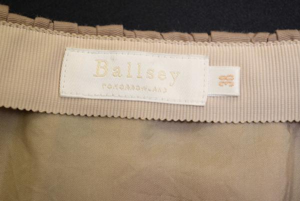 0576-16H0991★ボールジー★グログランギャザースカート38夏通勤