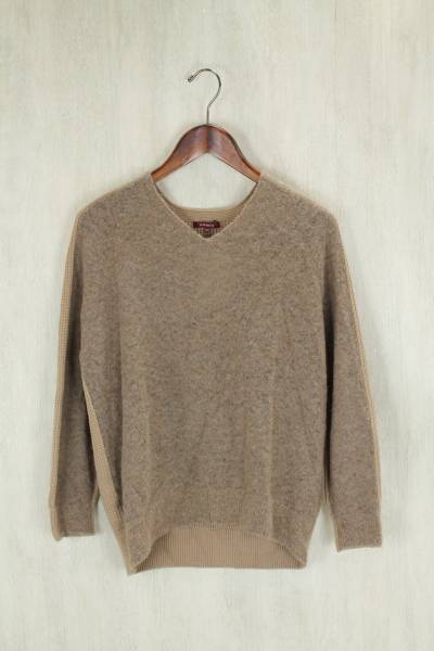 AMACA◆セーター(厚手)/38/ウール/BRW/無地