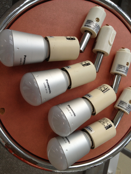 レール付け照明 Panasonic 調光器対応型LED電球電球色 4個セット