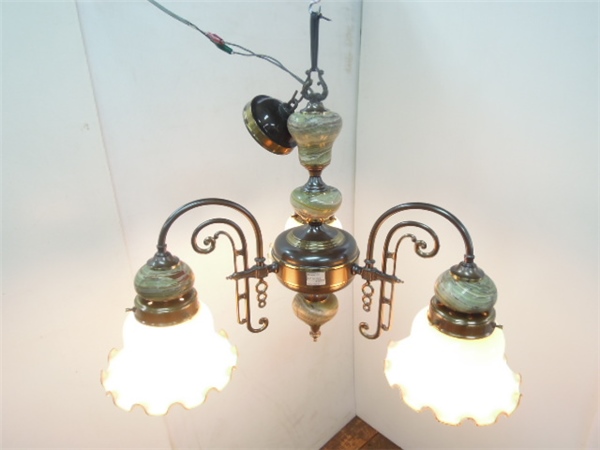 ヤマギワ シャンデリア 5灯 真鍮 ガラス 【公式通販】