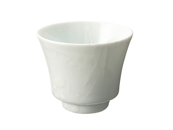 【三越の美術】　井上祐希　「白磁釉滴　ぐい呑」