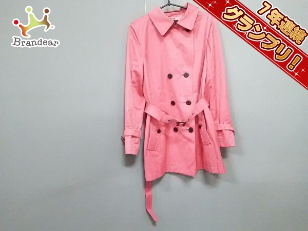 ニジュウサンク トレンチコート 44 レディース ピンク 23区
