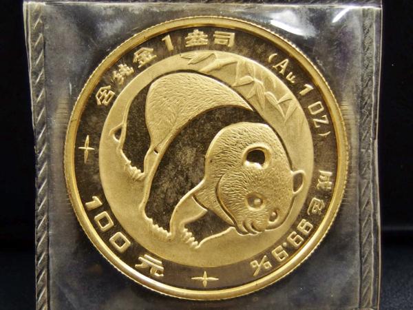 金貨 中華人民共和国 1983 パンダ金貨 100元 1oz Au99.9％ シルバー