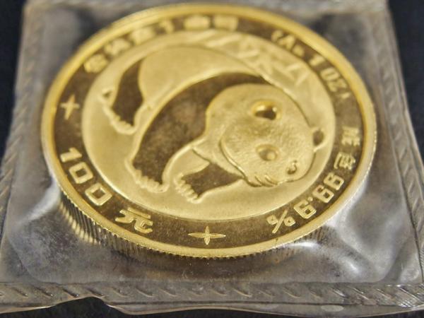 金貨 中華人民共和国 1983 パンダ金貨 100元 1oz Au99.9％ シルバー