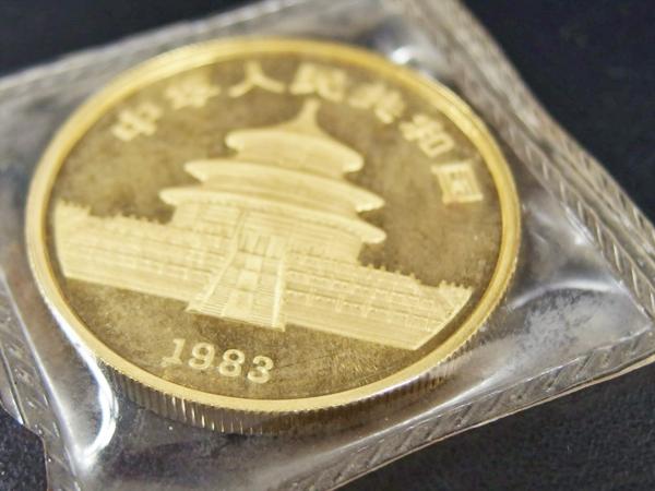 金貨 中華人民共和国 1983 パンダ金貨 100元 1oz Au99.9％ シルバー