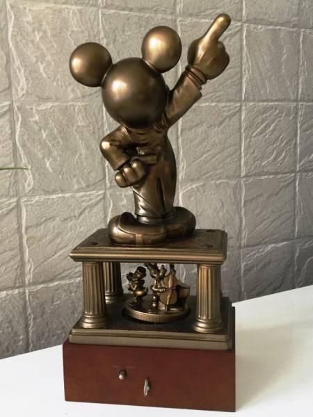 ミッキーブロンズ像オルゴール 非売品 激レア 第一生命 中古